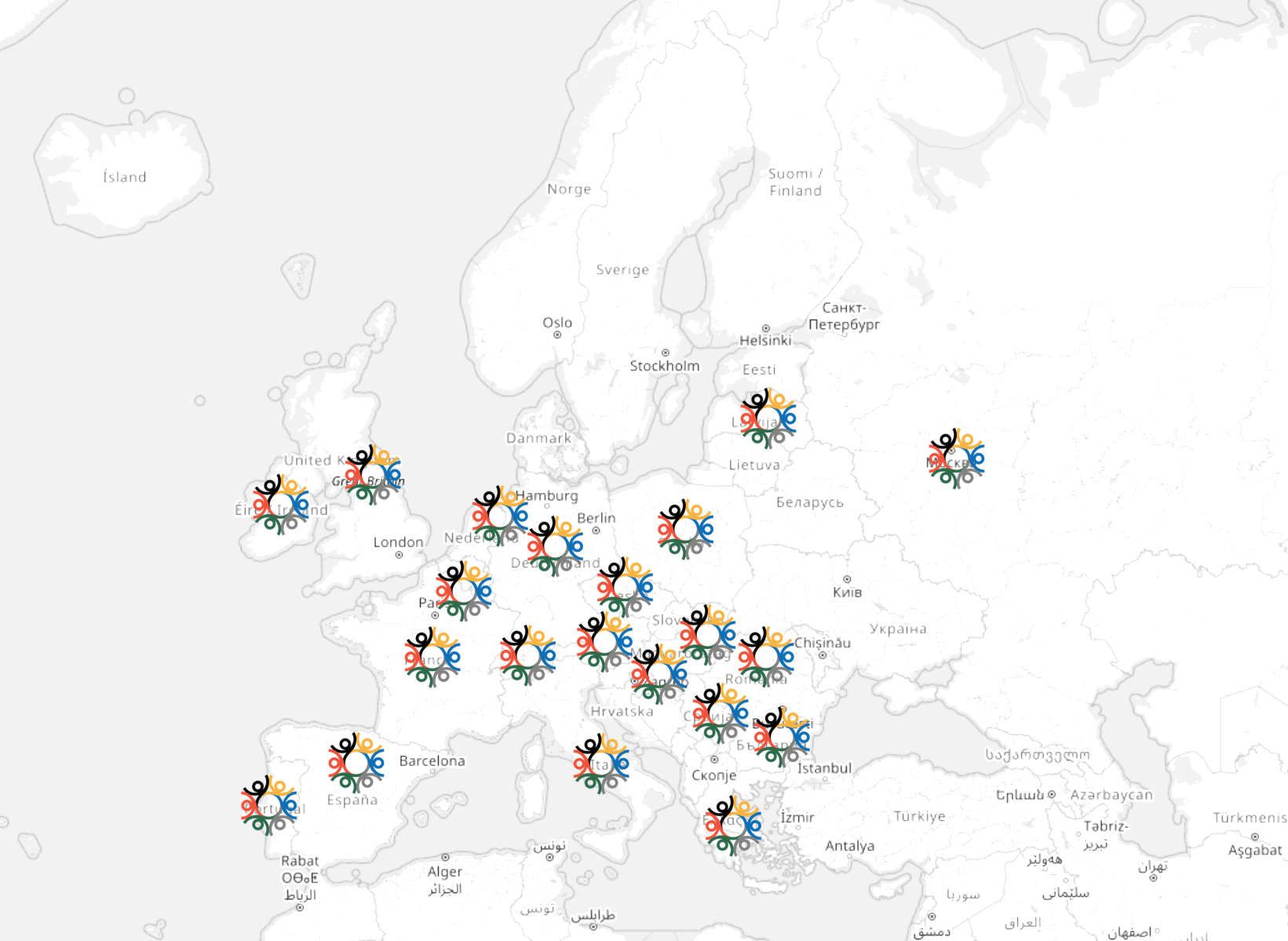 Mapa Ripess Europa