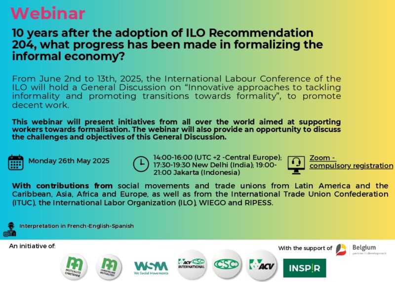[26 May, 2025 ] Webinar : 10 years after the adoption of ILO ...